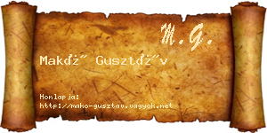Makó Gusztáv névjegykártya