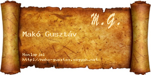 Makó Gusztáv névjegykártya
